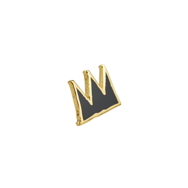 Basquiat Crown Black & Gold Lapel Pin