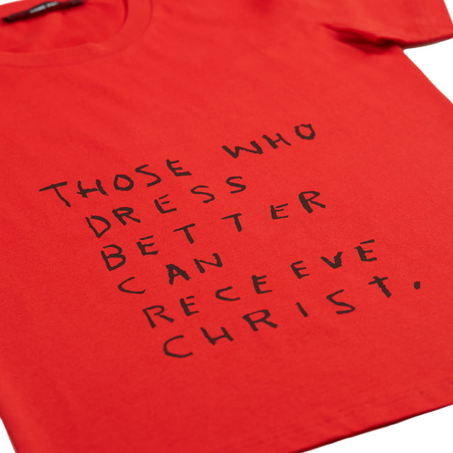 Basquiat T-Shirt "Those Who Dress Better" Artwork Red