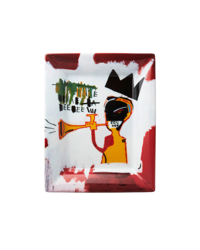 Basquiat Porcelain Tray, Trumpet (1984)