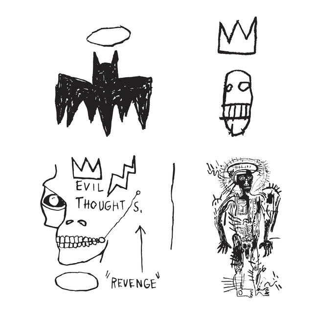 Basquiat Tattoo's - 3X3 "Batman" "Holy Man" "Sugar Ray" and "Evil Thoughts"