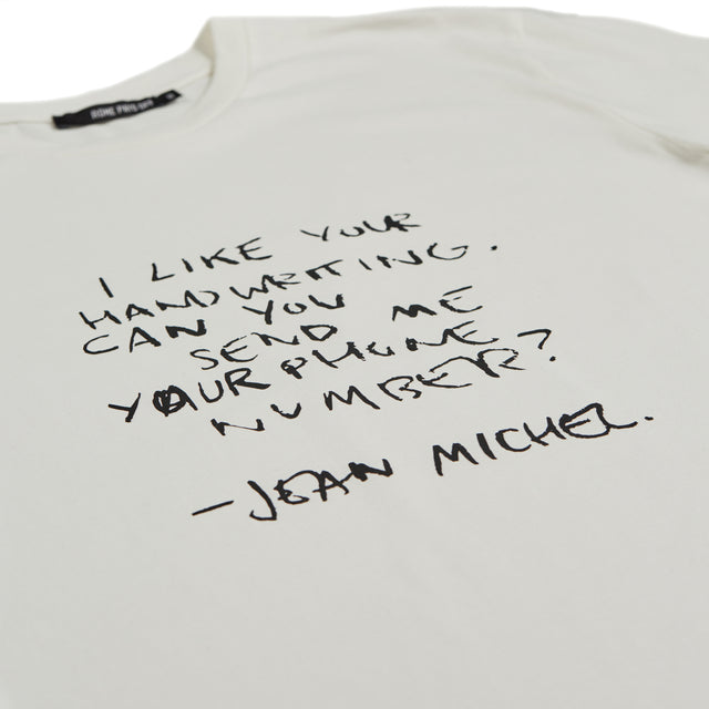Basquiat T-Shirt - White,  "I Like Your Handwriting"