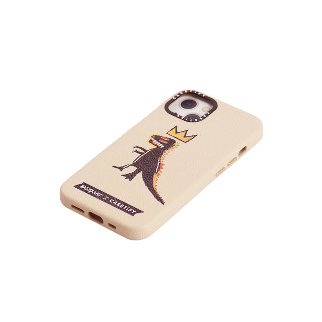 Basquiat Apple 13 Mini Cell Phone Case "Pez Dispenser", Dinosaur artwork
