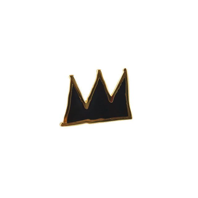 Basquiat Crown Black & Gold Lapel Pin