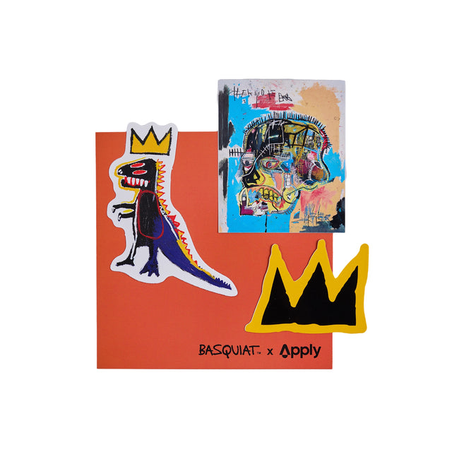 Basquiat Greatest Hits Sticker Pack (3pc), "Pez Dispenser", Iconic Crown and, "Untitled (Skull)"