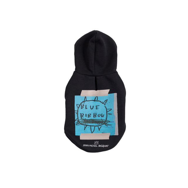 Basquiat Dog Hoodie Featuring Blue Ribbon Artwork