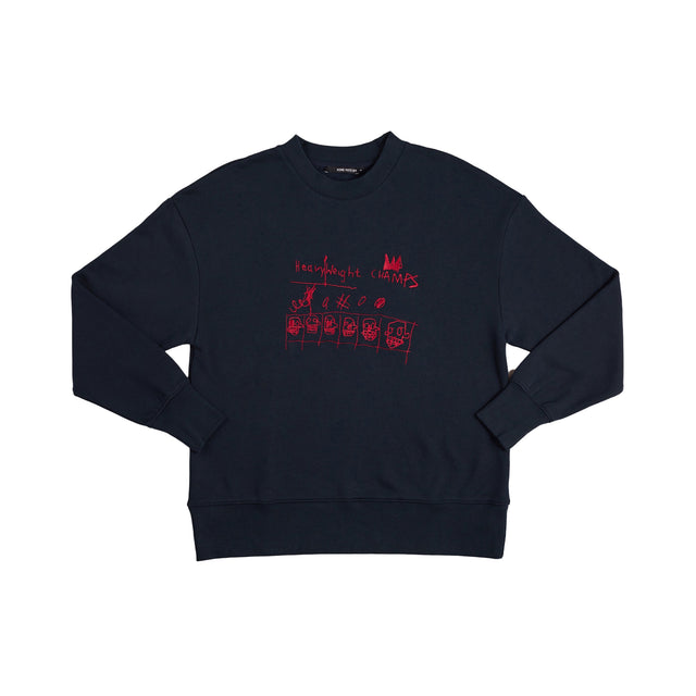 Basquiat Sweatshirt - Navy, "Untitled (Heavyweight Champs)"