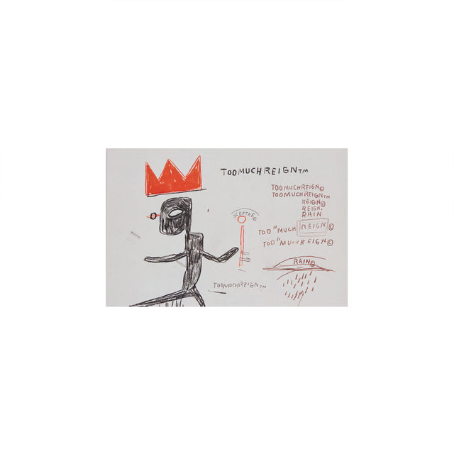 Basquiat "Too Much Reign" Art Postcard