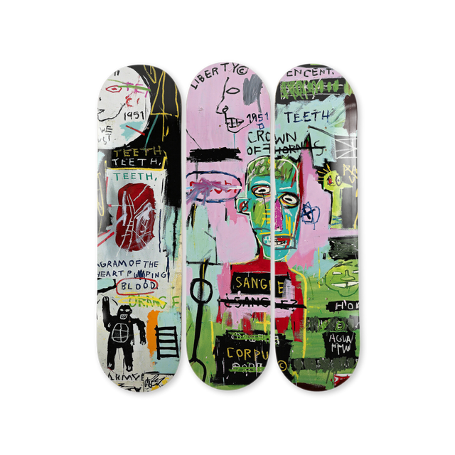 Basquiat Skateboard Deck (Set of 3), "IN ITALIAN"