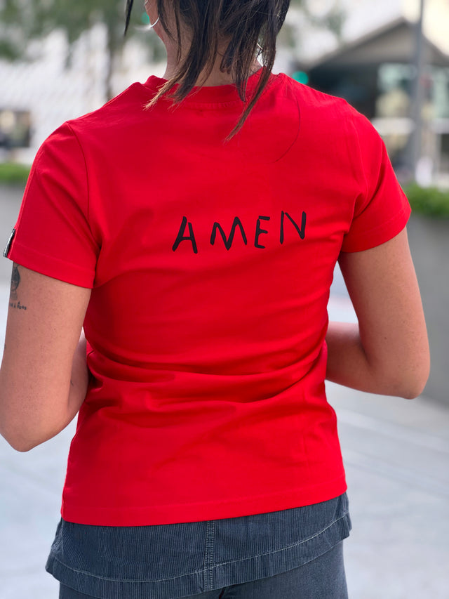 Basquiat Women's T-Shirt "Those Who Dress Better" - Red