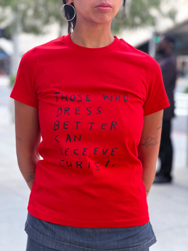 Basquiat T-Shirt "Those Who Dress Better", Red