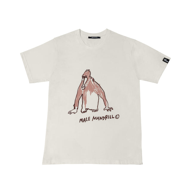 Basquiat T-Shirt - Off-White,  "Untitled (Male Mandrill)"