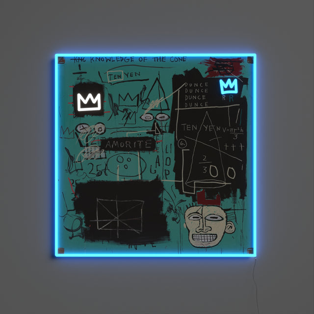 Jean-Michel Basquiat Equals Pi LED NEON