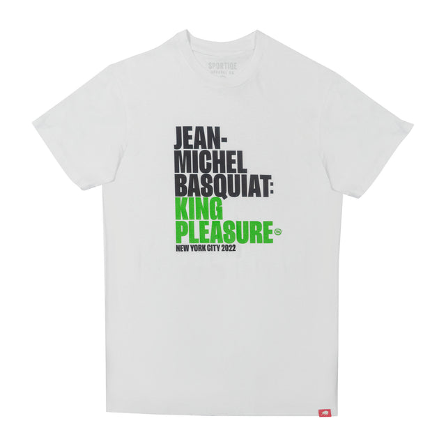 Basquiat T-Shirt - White, Basquiat: King Pleasure© Exhibition New York City