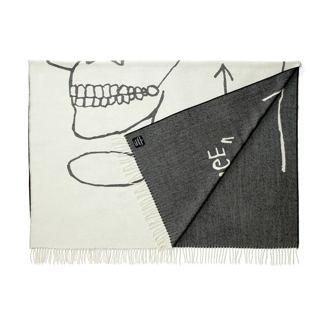 Basquiat Throw Blanket Featuring "Evil Thoughts"