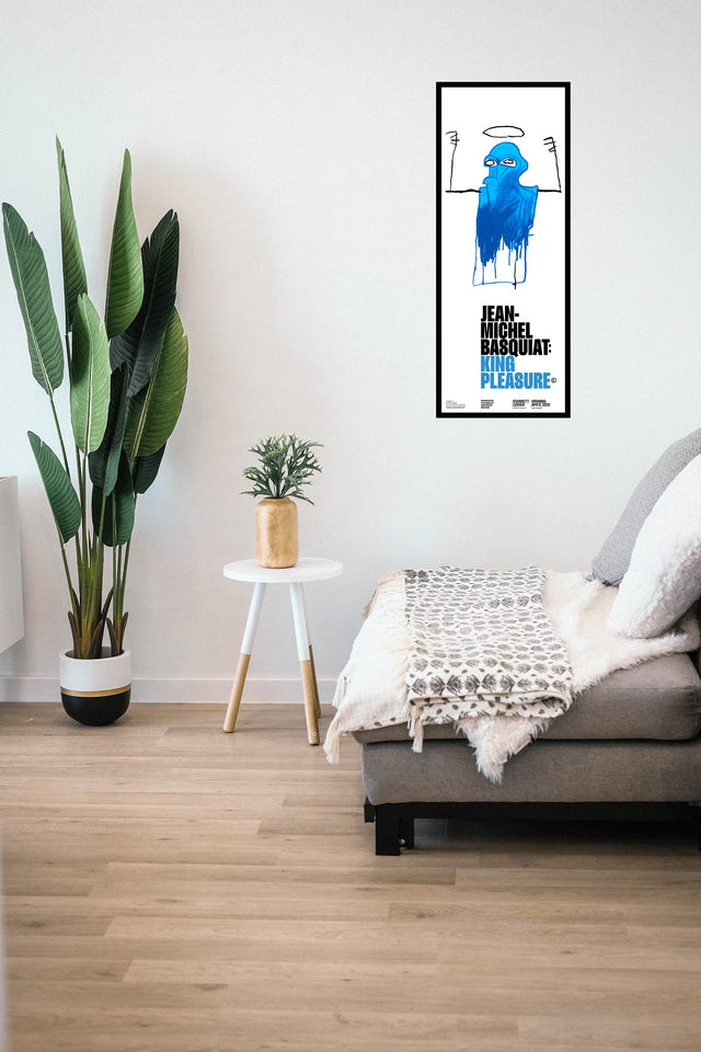 Basquiat Poster - 15x39,  "Untitled (Blue Figure)" and Basquiat: King Pleasure© Exhibition New York City